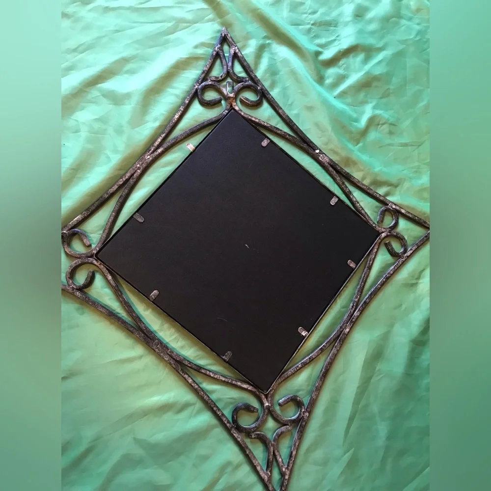 Black Diamond Shaped Wall Mirror Accent Mirror